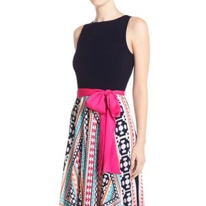 Eliza J Maxi Dress Size 2 Navy/ Hot Pink